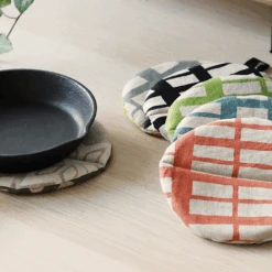 &NE &NE Manmaru Pot Holder & Table Mat - Grey -The Custom Chef Shop NE Manmaru Pot Holder Table Mat Black 2 1