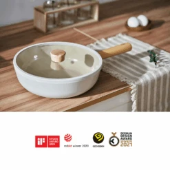 Neoflam Neoflam Fika Ceramic Nonstick Induction Wok & Frypan Set With Lid -The Custom Chef Shop Neoflam Fika Ceramic Nonstick Induction Frypan Wok Set with Lid 09 52cb8fe3 b61f 44a4 bb26 dbb83fc2c2b4