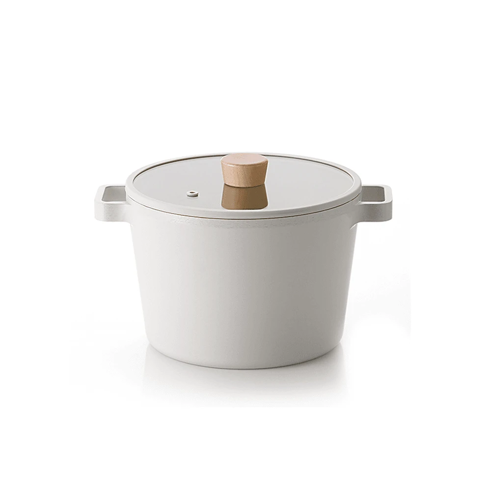 Neoflam Neoflam Fika Ceramic Nonstick Induction Stock Pot With Lid - 22cm (4.7L)