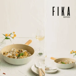 Neoflam Neoflam Fika Ceramic Nonstick Induction Wok With Lid - 30cm -The Custom Chef Shop Neoflam Fika Ceramic Nonstick Induction Wok with Lid 30cm 02