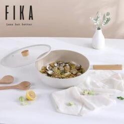 Neoflam Neoflam Fika Ceramic Nonstick Induction Wok With Lid - 30cm -The Custom Chef Shop Neoflam Fika Ceramic Nonstick Induction Wok with Lid 30cm 06
