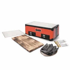 Mikawa Mikawa Kamejima Konro Grill / Hibachi Grill Starter Set (4-6 People) - Red
