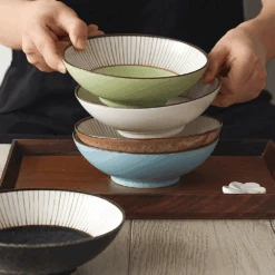 Sagon Toki Sango Wabi Tokusa 5-piece Japanese Bowl Set -The Custom Chef Shop Sango Wabi Tokusa 5 Piece Japanese Bowl Set 2