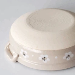 Santo Santo Plum Blossom Donabe Japanese Clay Pot 29cm (Size 9) - Made In Japan -The Custom Chef Shop Santo Plum Blossom Donabe Japanese Clay Pot 4