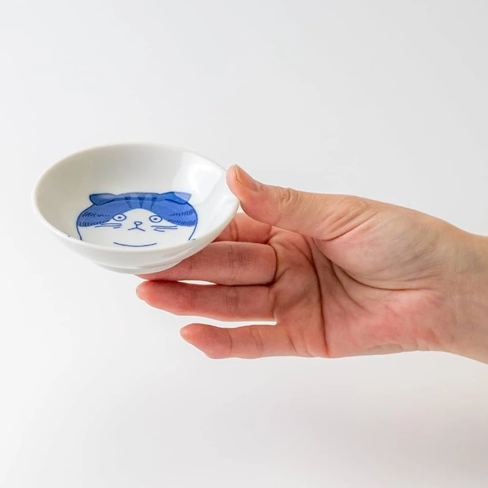 Toki Yamaman Shichita Mino Yaki Cat 5-Piece Side Bowl Set (9cm) - Image 4