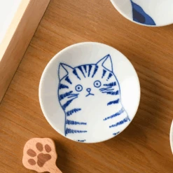 Toki Yamaman Shichita Mino Yaki Cat Dora Mini Side Plate (8cm)