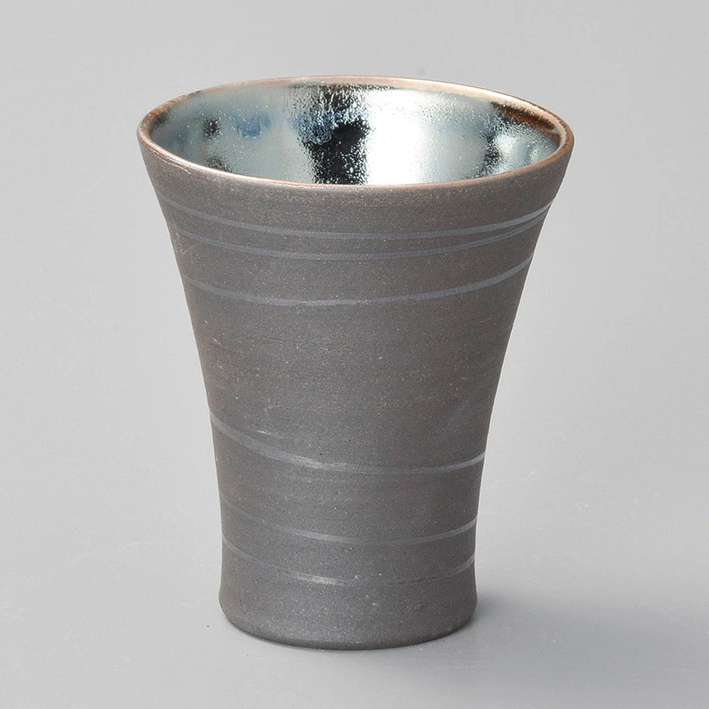 Touga Shigaraki Yaki Shime Black Glazed Cup 4 Touga Shigaraki Yaki Shime Black Glazed Cup - Image 2
