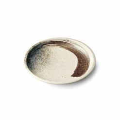 Touga Shino Sabi Brush Plate (25cm)