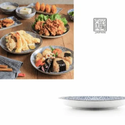 Showa Seito Showa Seito Chrysanthemum Blue And White Porcelain Dinner Plate (25cm) -The Custom Chef Shop Showa Seito Chrysanthemum Blue White Porcelain Dinner Plate 02