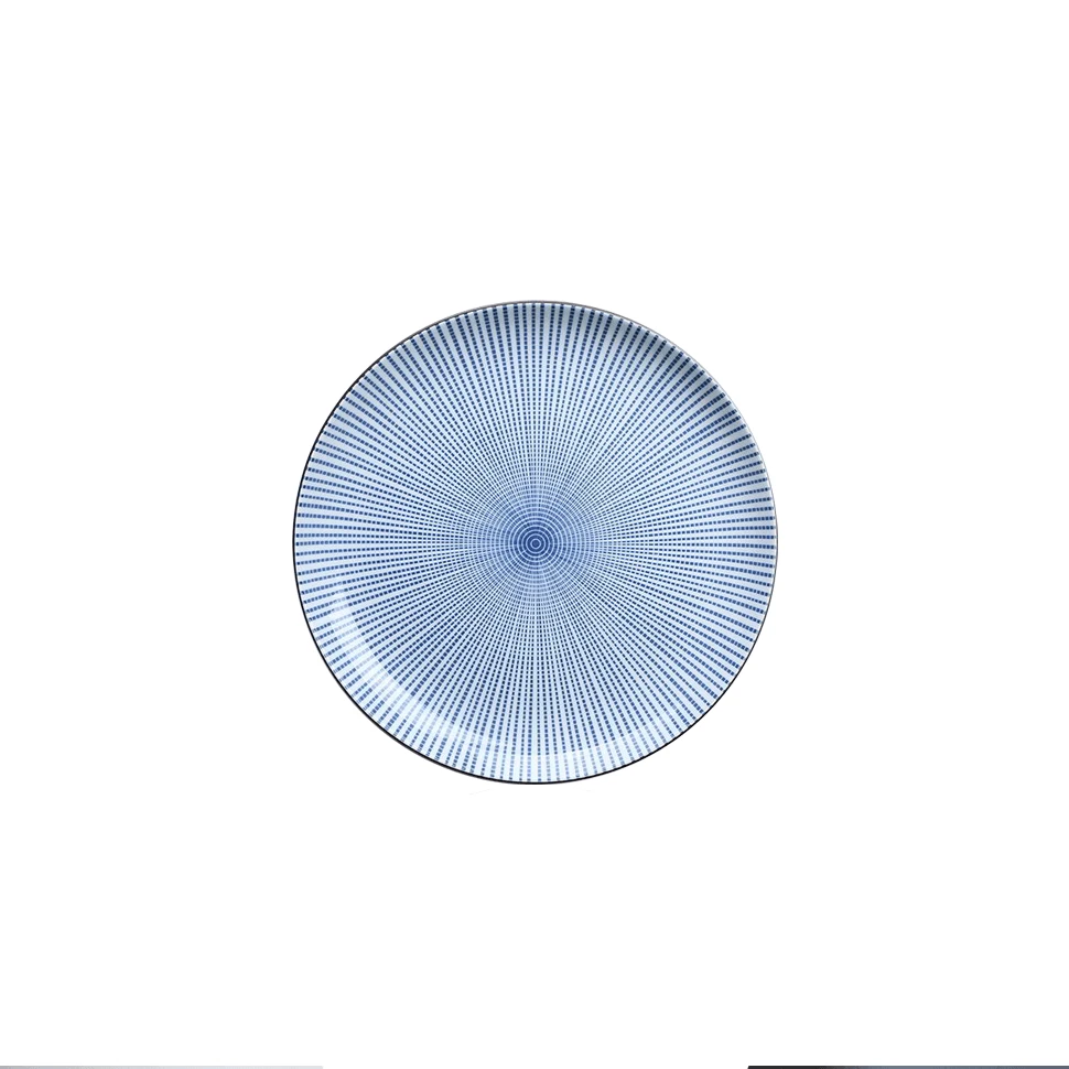 Showa Seito Showa Seito Classic Blue And White Porcelain Dinner Plate Set Of 3 5 Showa Seito Showa Seito Classic Blue And White Porcelain Dinner Plate Set Of 3 - Image 3