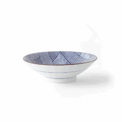 Showa Seito Showa Seito Shimakoushi Classic Blue And White Japanese Ramen Bowl (24cm)