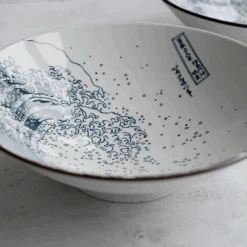 Showa Seito Showa Seito The Great Wave Japanese Ramen Bowl (24cm) -The Custom Chef Shop Showa Seito The Great Wave Japanese Ramen Bowl 24cm 4