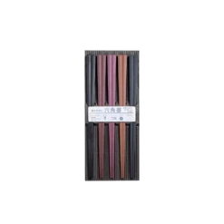 Sunlife Sunlife Antibacterial Hexagon Chopstick Set 23cm (Pack Of 5 Pairs - Deep Colours)