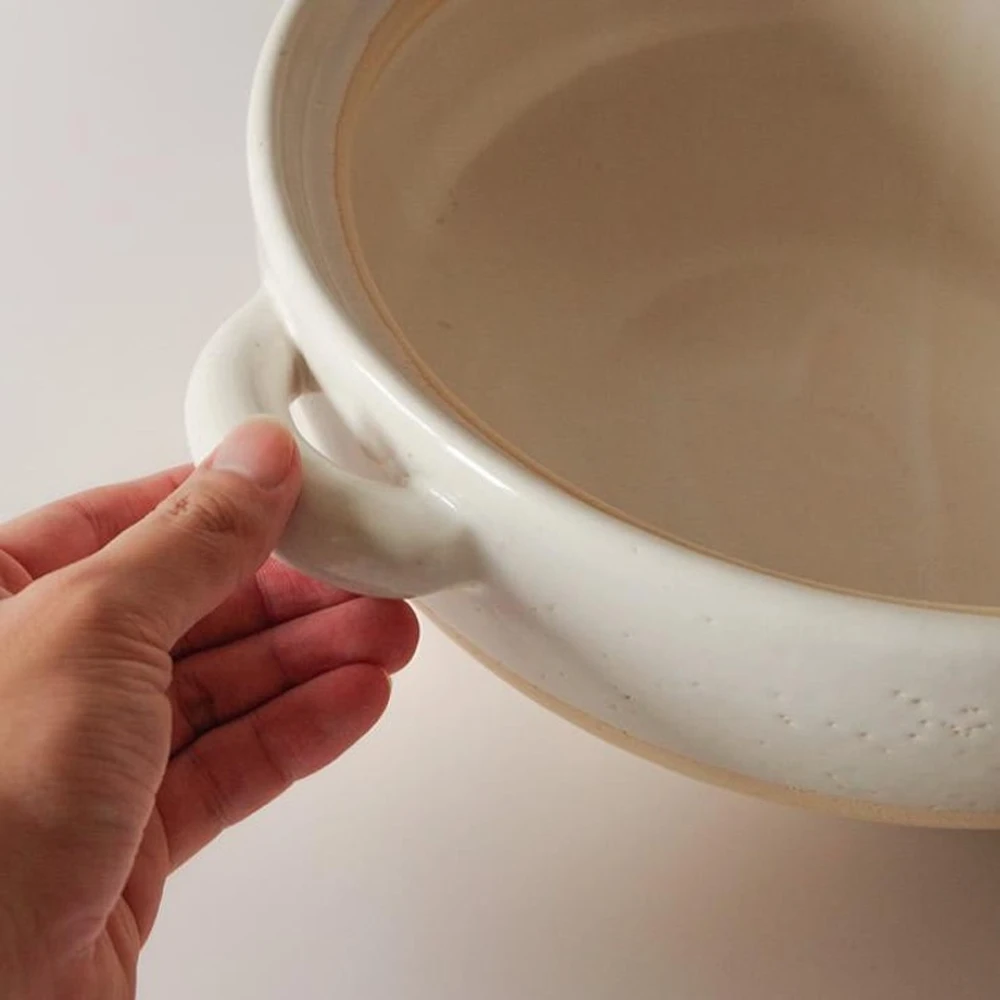 Tojiki Tonya Tojiki Tonya Iga Donabe Japanese Clay Pot 25cm (Size 8) White - Image 3