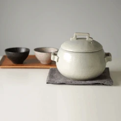Tojiki Tonya Tojiki Tonya Donabe (Japanese Clay Pot) Rice Pot 3 Cups - Made In Japan -The Custom Chef Shop Tojiki Tonya Tstyle Donabe Japanese Rice Pot 3cups 8