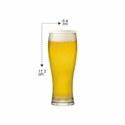 Toyo Sasaki Toyo Sasaki Amber Hammered Pattern Beer Glass 365ml - Set Of 3 -The Custom Chef Shop Toyo Sasaki Amber Schooner Beer Glass 365ml 1