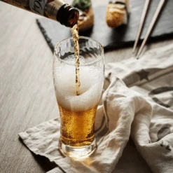 Toyo Sasaki Toyo Sasaki Amber Hammered Pattern Beer Glass 365ml - Set Of 3 -The Custom Chef Shop Toyo Sasaki Amber Schooner Beer Glass 365ml 10