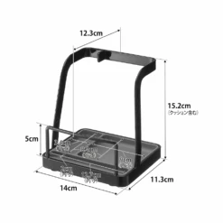 Yamazaki Yamazaki Tower Series Utensil And Lid Stand - Large -The Custom Chef Shop Yamazaki Tower Series Utensil and Lid Stand Large 2