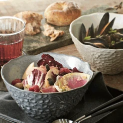 Aito Aito Mino Yaki Lien White Floral Pattern Bowls - Set Of 2 -The Custom Chef Shop aito mino yaki lien white floral pattern bowls set of 2 3