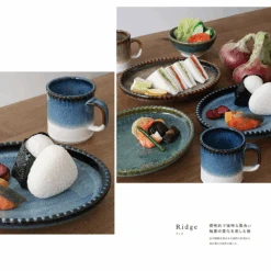 Aito Aito Mino Yaki Ridge Series Dinner Plate - Blue 8 Aito Aito Mino Yaki Ridge Series Dinner Plate - Blue -The Custom Chef Shop aito mino yaki ridge series dinner plate blue 1