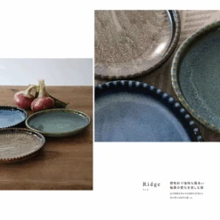Aito Aito Mino Yaki Ridge Series Dinner Plate - Blue 9 Aito Aito Mino Yaki Ridge Series Dinner Plate - Blue -The Custom Chef Shop aito mino yaki ridge series dinner plate blue 3