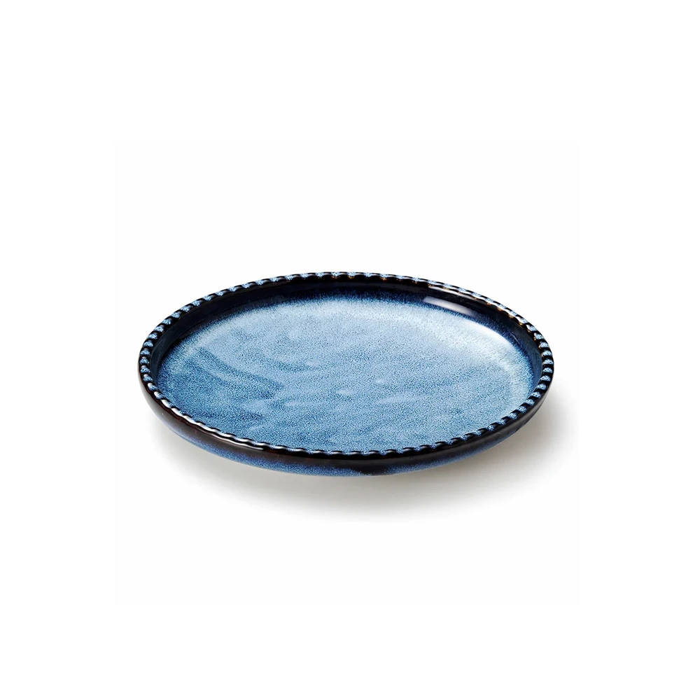 Aito Aito Mino Yaki Ridge Series Dinner Plate - Blue 3 Aito Aito Mino Yaki Ridge Series Dinner Plate - Blue
