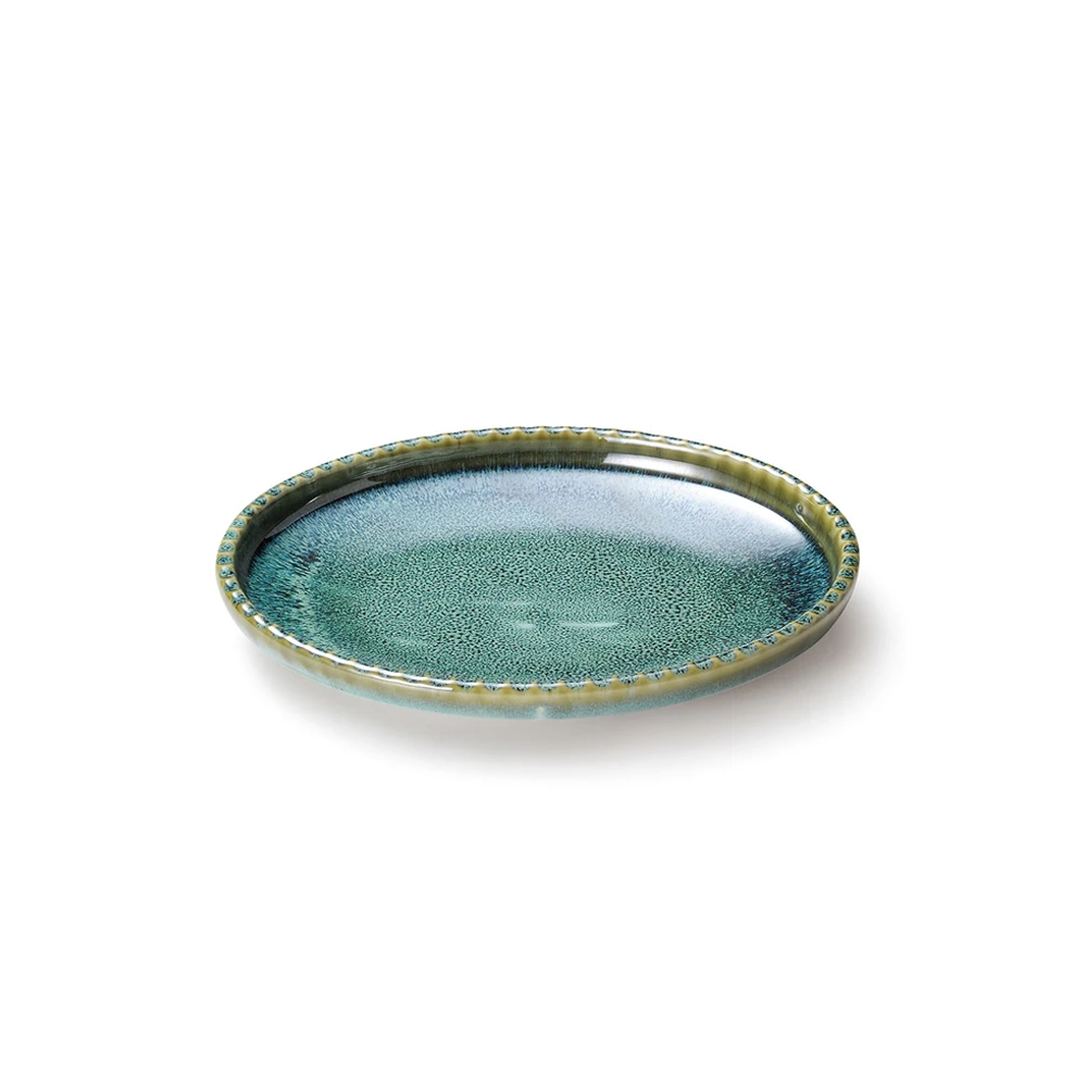Aito Aito Mino Yaki Ridge Series Dinner Plate - Green 3 Aito Aito Mino Yaki Ridge Series Dinner Plate - Green