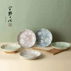 Aito Aito Mino Yaki Uno Chiyo Blossom 7-Piece Dinnerware Set -The Custom Chef Shop aito mino yaki uno chiyo blossom 7 piece dinnerware set 4