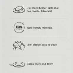 Dogado Dogado Silicone 2-in-1 Tea Coaster & Table Mat -The Custom Chef Shop dogado silicone tea coaster plus table mat 2 in 1 04