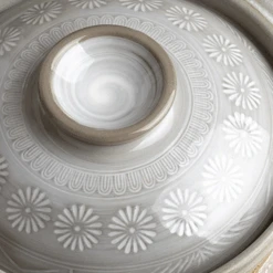 Ginpo Ginpo Hana Mishima Donabe Japanese Clay Pot 18cm (Size 6) - Made In Japan -The Custom Chef Shop ginpo hana mishima donabe deep japanese clay pot 18cm size 6 3