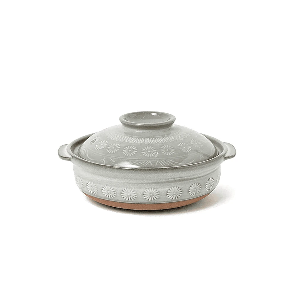 Ginpo Ginpo Hana Mishima Donabe Japanese Clay Pot 22cm (Size 7) - Made In Japan 3 Ginpo Ginpo Hana Mishima Donabe Japanese Clay Pot 22cm (Size 7) - Made In Japan