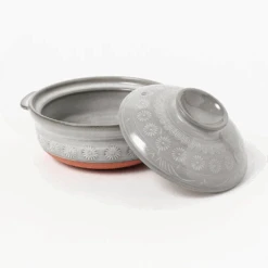 Ginpo Ginpo Hana Mishima Donabe Japanese Clay Pot 28cm (Size 9) - Made In Japan -The Custom Chef Shop ginpo hana mishima donabe japanese clay pot 28cm size 9 3