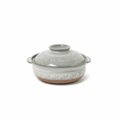 Ginpo Ginpo Hana Mishima Donabe Japanese Clay Pot 18cm (Size 6) - Made In Japan