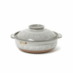 Ginpo Ginpo Hana Mishima Induction Donabe Japanese Clay Pot 28cm (Size 9) - Made In Japan