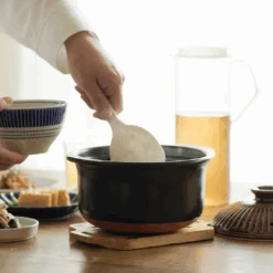 Ginpo Ginpo Kikka Donabe (Japanese Clay Pot) Rice Pot With Double Lids 2 Cups - Brown -The Custom Chef Shop ginpo kikka donabe rice pot with double lids 2 cups brown made in japan 5