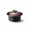 Ginpo Ginpo Kikka Donabe (Japanese Clay Pot) Rice Pot With Double Lids 2 Cups - Brown