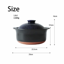 Ginpo Ginpo Kikka Donabe (Japanese Clay Pot) Rice Pot With Double Lids 3 Cups - Blue -The Custom Chef Shop ginpo kikka donabe rice pot with double lids 3 cups blue 1