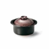 Ginpo Ginpo Kikka Donabe (Japanese Clay Pot) Rice Pot With Double Lids 3 Cups - Brown -The Custom Chef Shop ginpo kikka donabe rice pot with double lids 3 cups brown made in japan v2