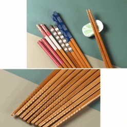 Ishida Ishida Stylish Natural Bamboo Chopstick Set 22cm (Pack Of 5 Pairs) - Made In Japan -The Custom Chef Shop ishida stylish natural bamboo chopstick set pack of 5 2