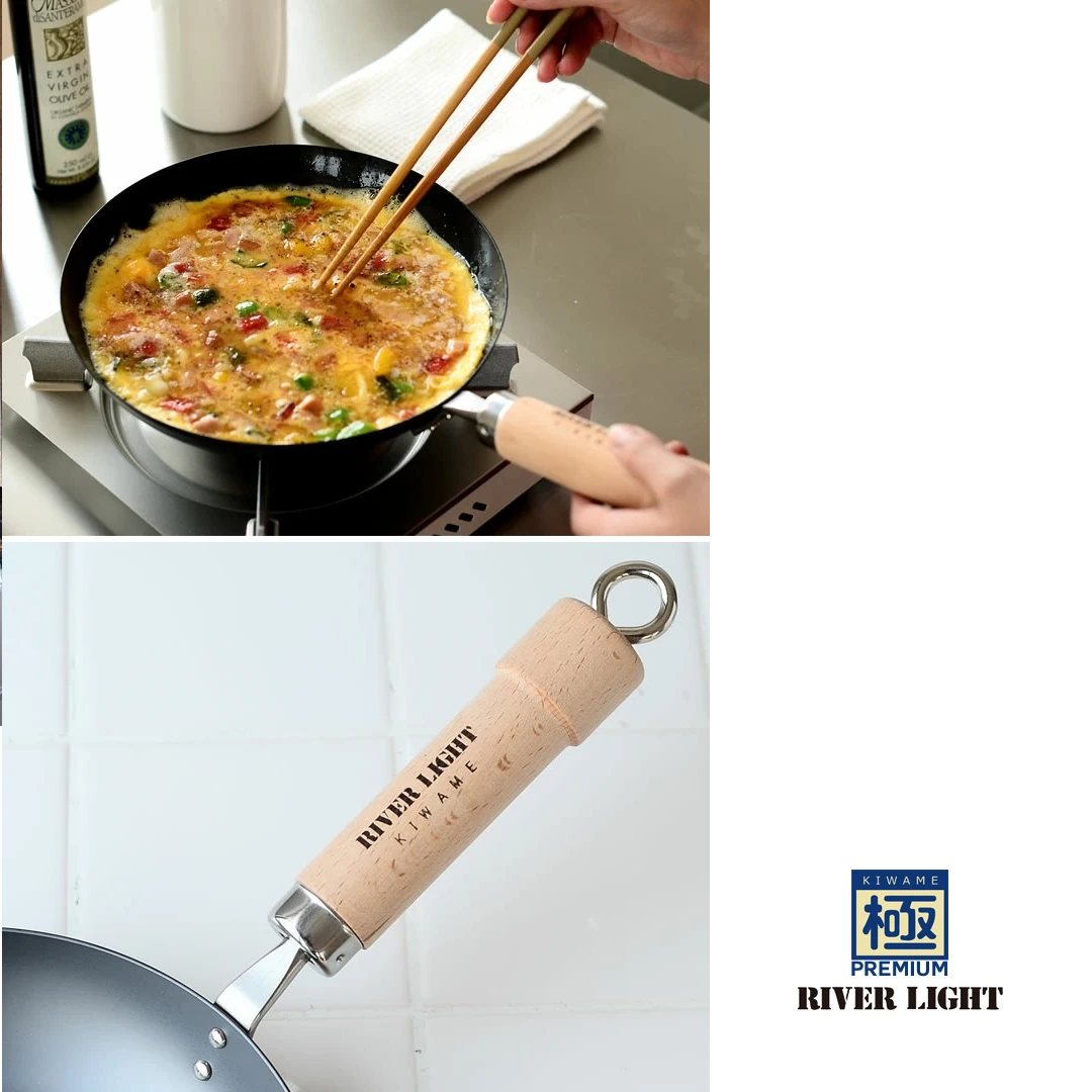 River Light River Light Kiwame Nitrided Carbon Steel Induction Wok - 30cm 4 River Light River Light Kiwame Nitrided Carbon Steel Induction Wok - 30cm - Image 2