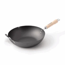 River Light River Light Kiwame Nitrided Carbon Steel Induction Wok With Two Handles - 33cm