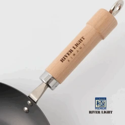 River Light River Light Kiwame Nitrided Carbon Steel Induction Wok With Two Handles - 36cm -The Custom Chef Shop river light kiwame 36cm premium carbon steel wok with two handles 2