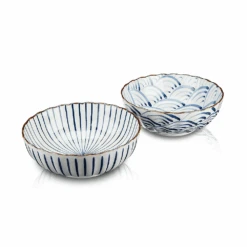 Saikai Hasami Saikai Hasami Yaki Classic Blue Japanese Bowls - Set Of 2