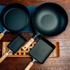 Takumi Takumi Carbon Steel Induction Omelette Pan - 18cm 8 Takumi Takumi Carbon Steel Induction Omelette Pan - 18cm -The Custom Chef Shop takumi carbon steel omelette pan 18cm made in japan 2