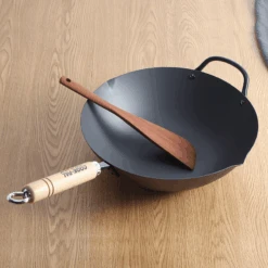 Yoshikawa Yoshikawa Cook-Pal Ren Nitrided Carbon Steel Induction Wok With Two Handles - 30cm -The Custom Chef Shop yoshikawa cook pal ren 33cm premium carbon steel wok with two handles 7 dab8d7b1 0993 4c55 b71d 132ae1794786